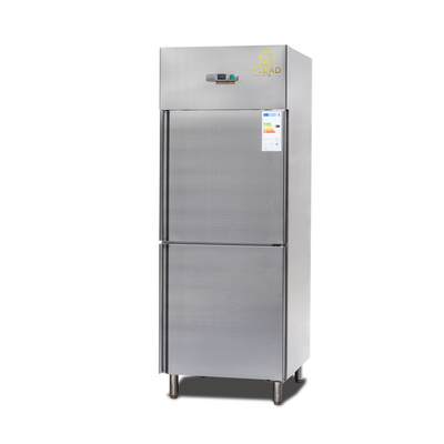 Refrigerador por aire 600L 2 puertas de media chiller vertical Unidad de condensación de refrigeración comercial -14 a -18C