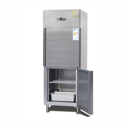 Refrigerador por aire 600L 2 puertas de media chiller vertical Unidad de condensación de refrigeración comercial -14 a -18C