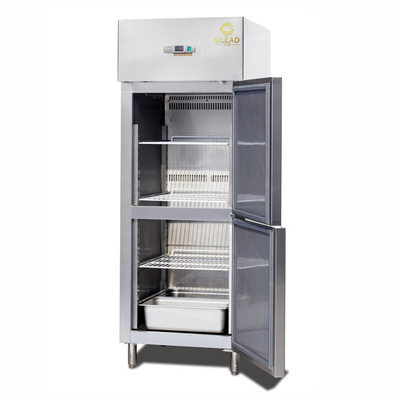 Refrigerador por aire 600L 2 puertas de media chiller vertical Unidad de condensación de refrigeración comercial -14 a -18C