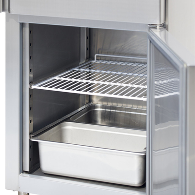 Refrigerador por aire 600L 2 puertas de media chiller vertical Unidad de condensación de refrigeración comercial -14 a -18C