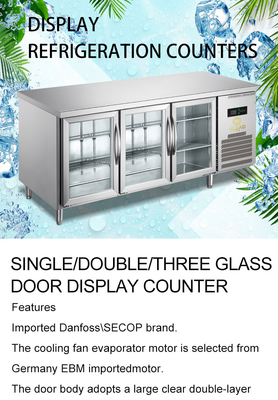 Unidad de refrigeración refrigerada por aire para un control preciso de la temperatura - Refrigerador con puerta de vidrio doble Ss304