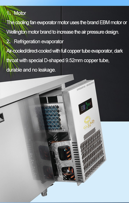 Unidad de refrigeración refrigerada por aire para un control preciso de la temperatura - Refrigerador con puerta de vidrio doble Ss304