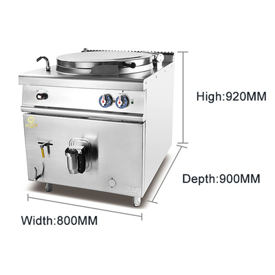 Equipo de cocina comercial de 25KW Control de temperatura Máquina de cocción de gama características