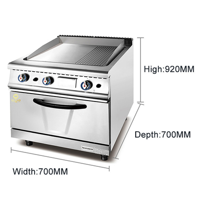 Máquina de cocina comercial de gas con control de temperatura ajustable para cocina profesional