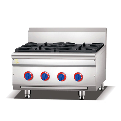 Máquina de cocina comercial de gas con control de temperatura ajustable para cocina profesional