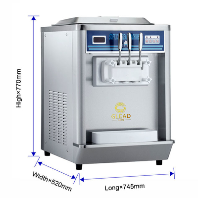 Unidad de refrigeración industrial profesional 2N 240V 1.7kW Salida 2 Hoppers 2x1.8L Tanque de congelación 200-300 tazas/h
