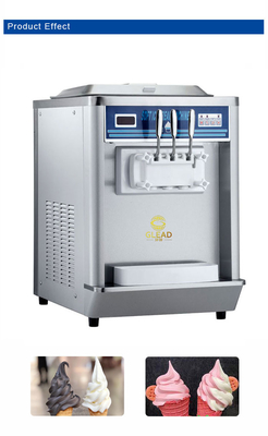 220-240V 2N~50HZ Professional de helados 12-18kg/h Producción 2x1.8L Tanque de congelación
