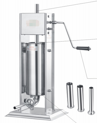 Máquina automática de relleno de salchichas de acero inoxidable 3L-30L fácil de rellenar e higiene