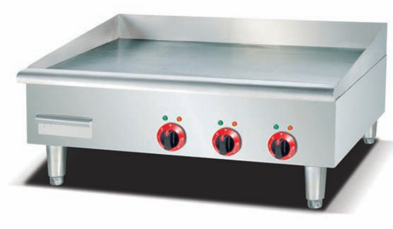 Grill eléctrico de plata de 220-240V 50Hz con rango de temperatura de 0°C a 100°C