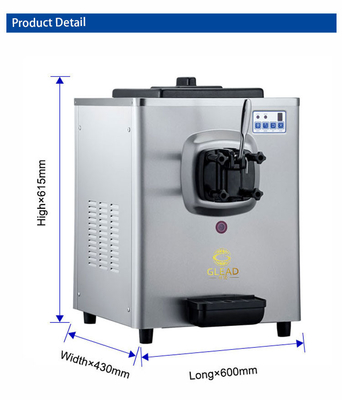 100-150 tazas/hora Fabricante de helados con 5L Hopper 1.6L Tanque de congelación y R134A/R404A refrigerante