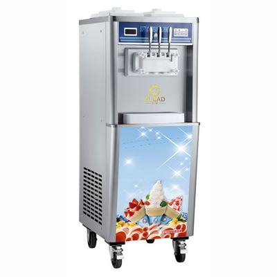Máquina para hacer helados comercial 2.6kW R22/R404A refrigerantes 2x1.8L2x2.1L Capacidad 330-420 tazas/hora