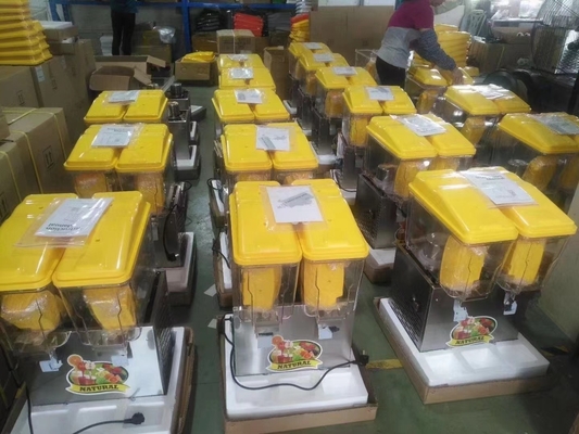 Dispensador de jugo de 32 litros con función de enfriamiento del refrigerante R134a en negro/naranja/verde/amarillo