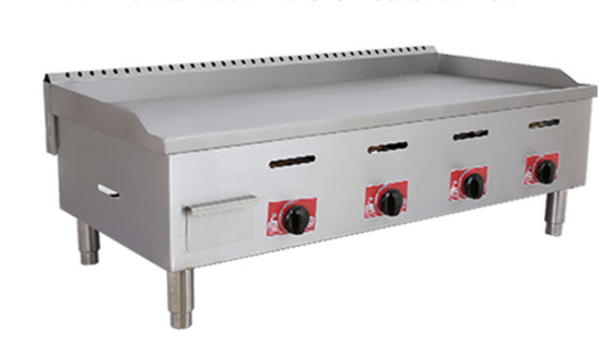 Restaurante de gas Griddle Equipo de cocina de plata de acero inoxidable con un rango de temperatura de 0, - 100, C