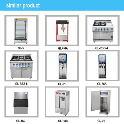 150KG Fuego de gas de trabajo pesado Combo Grill Set para cocinas comerciales