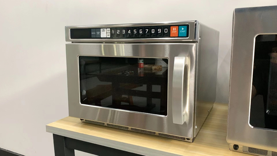Horno de microondas eléctrico de 25L negro/blanco con control táctil de membrana Interior de acero inoxidable
