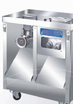 Maquinaria eléctrica de carne de acero inoxidable y cortadora de carne con diseño de bandeja de carga Flip Top