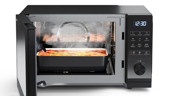 Horno de microondas de acero inoxidable de 25L con control táctil de membrana