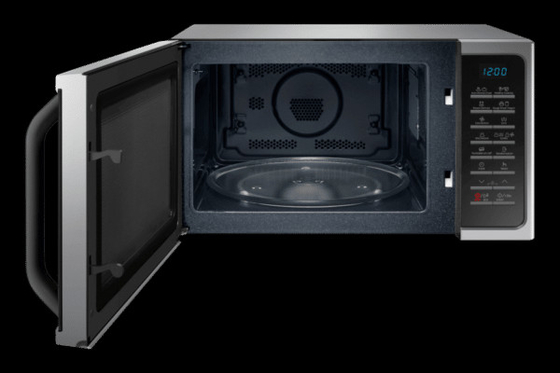 Horno de microondas de acero inoxidable de 220V con capacidad de 25L y ajustes de temperatura de 0 a 200°C