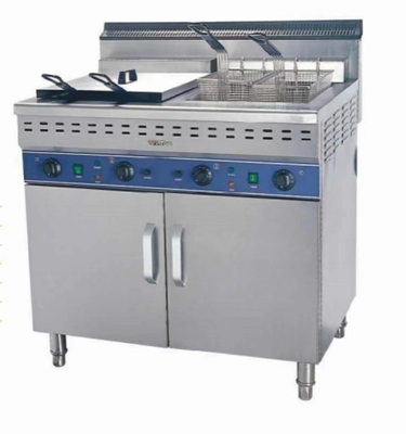 Freidora eléctrica de acero inoxidable con 220-240V de tensión para freír alimentos a 0.C ~ 300.C