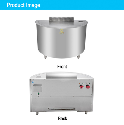 Máquina japonesa de teppanyaki de arco de gas de acero inoxidable SS304 para equipos comerciales de cocina