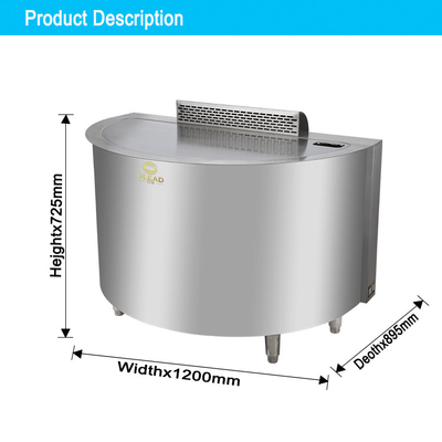 Máquina japonesa de teppanyaki de arco de gas de acero inoxidable SS304 para equipos comerciales de cocina
