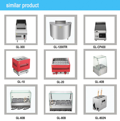 Máquina japonesa de teppanyaki de arco de gas de acero inoxidable SS304 para equipos comerciales de cocina
