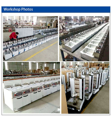 Gas japonés Arc Teppanyaki SS304 Equipo de hotel comercial con GLP/gas natural 130KG N.W.