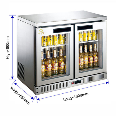 8.C Temperatura 340W N.W 130KG Bar comercial refrigerador enfriado por aire para el negocio hotelero