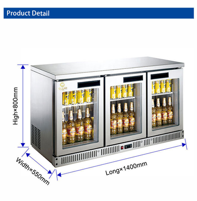 Refrigerador refrigerado por aire de 180L con ventilador de refrigeración R134a Rango de temperatura del refrigerante de 4.C a 8.C