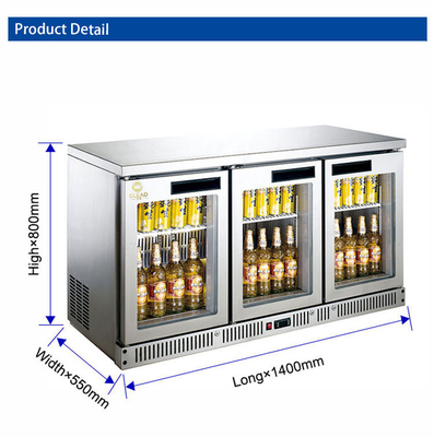 Refrigerador comercial de refrigeración estática Equipo de bar de hoteles 340W