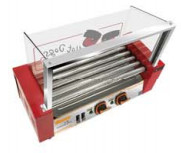 240V/50HZ Hot Dog Grill Machine con 5/7/9 rodillos de control de temperatura independiente para una parrilla perfecta caliente