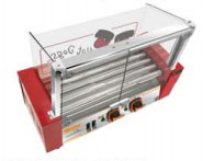 7 Roller doble control de temperatura salchicha Grilling máquina para perros calientes 240V / 50HZ Hot Dog parrilla