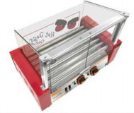 240V/50HZ Hot Dog Grill Machine con 5/7/9 rodillos de control de temperatura independiente para una parrilla perfecta caliente