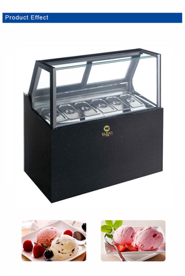 Máquina de helados de refrigeración por ventilador con temperatura de -18~-22°C y refrigerante R404a - 6 Flavor Equipo hotelero