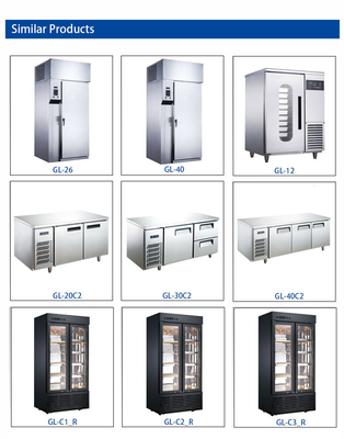 Máquina de helados de refrigeración por ventilador con temperatura de -18~-22°C y refrigerante R404a - 6 Flavor Equipo hotelero