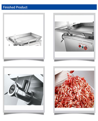 Maquinaria para moler carne de acero inoxidable 2200W 150KG N.W Equipo de hotel con capacidad de moler