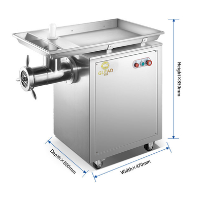 Maquinaria para moler carne de acero inoxidable 2200W 150KG N.W Equipo de hotel con capacidad de moler