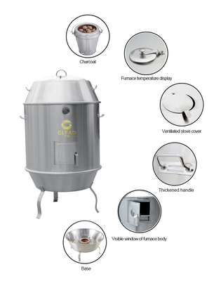Maquina de horno de gas de carbono de acero inoxidable para pato asado con 12 kW de potencia