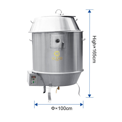 Maquina de horno de gas de carbono de acero inoxidable para pato asado con 12 kW de potencia