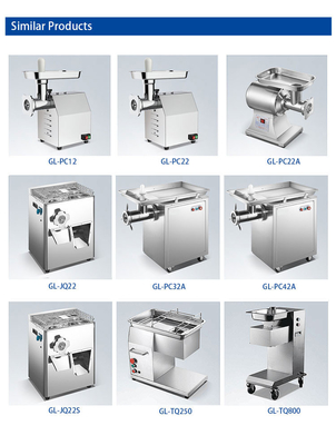 Molinilla de carne de acero inoxidable 2200W Equipo de hotel comercial potente Con capacidad de 320 kg / h Cobre estable