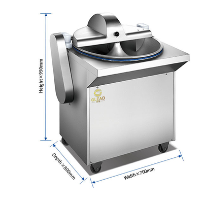 Cortador de cuencas de 30L de grado comercial con motor robusto estándar nacional para cocina de hotel