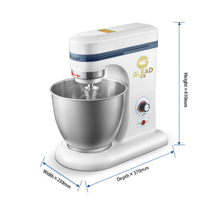 Mezclador de pasteles comercial estable con potencia de 0.35KW 7L Volumen 0.5KG/H Capacidad 14KG N.W