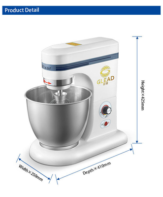 Mezclador de pasteles de hotel comercial con capacidad de 7L y motor de alambre de cobre estable 14KG 0.35KW de potencia
