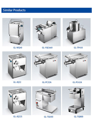 Comerciante de acero inoxidable de 1.5kw, fabricante de patatas fritas con eficiencia de 150 min/r Velocidad de rotación