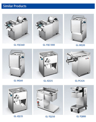 Capacidad Equipo de cocina comercial 1000KG/H Cortador de vegetales de acero inoxidable 1.5kw Suministro de energía