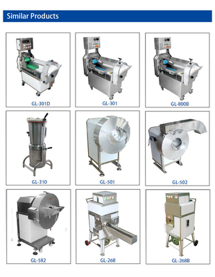Cortador de vegetales profesional de acero inoxidable con potencia de 1,5 kW para la capacidad de corte de grado comercial