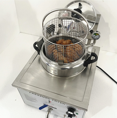 Solución del hotel / Equipo del vestíbulo del hotel estufa de pollo frito de 3 kW de 16L de capacidad con panel mecánico