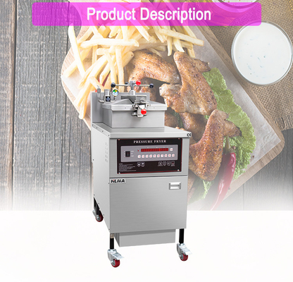 Hoteles Comerciales Electro Termal Fritería de Pollo Con Filtro de Aceite 13.5 Kw Potencia 25L Capacidad Para Hoteles Y