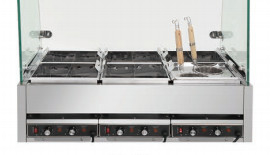 Cocina eléctrica Kanto de acero inoxidable con estructura resistente para hervir verduras