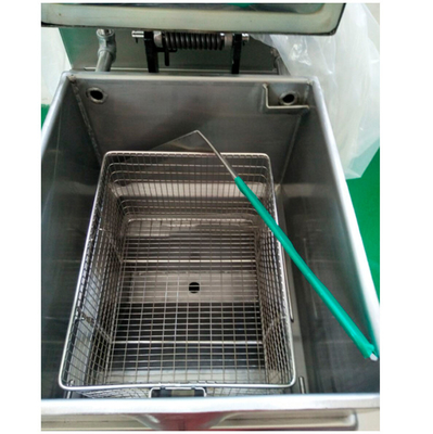 Máquina de pollo frito de 25 litros con filtro de aceite y panel mecánico